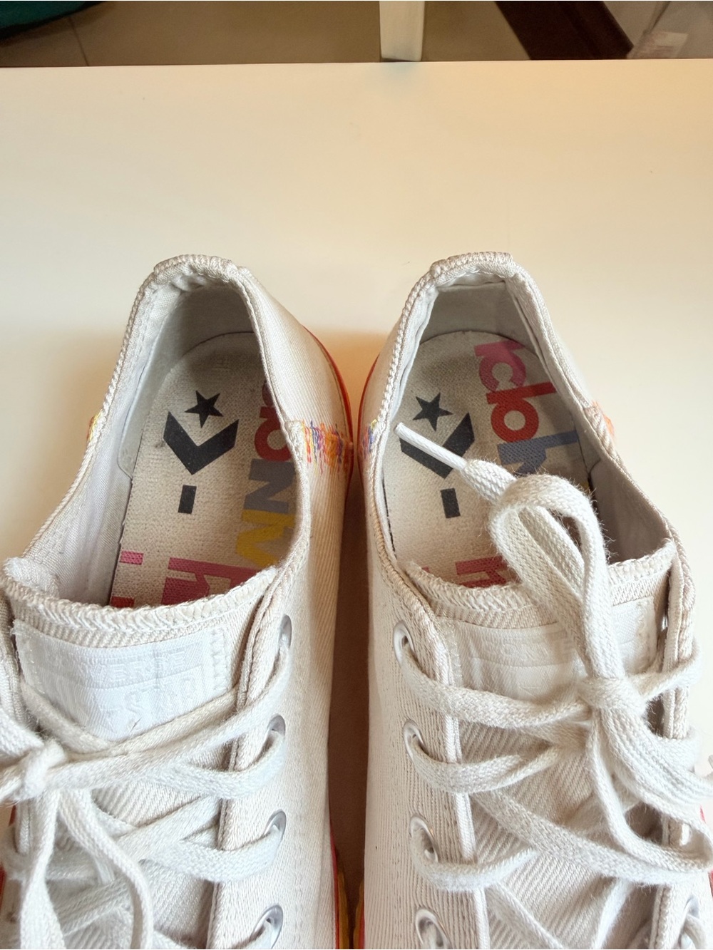 Converse Lift Ox Rainbow Platform 564992C Women SZ 10.5 Excellent - Picture 5 of 11